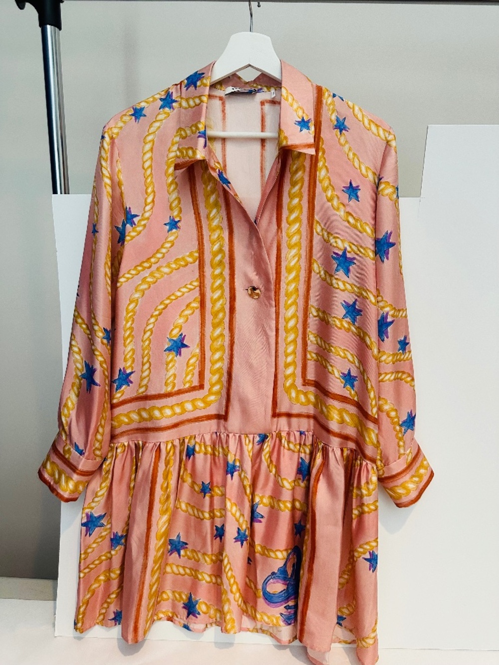 Sandro Silk Mini Dress Multicolor size 34 US 2 excellent condition - Picture 1 of 4